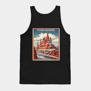 Nizhny Novgorod Russia Vintage Tourism Poster Tank Top